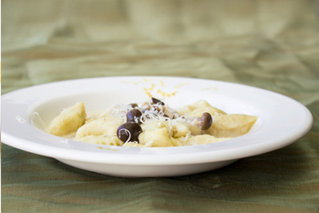 ניוקי ריקוטה ופטריות