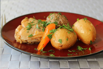 צלי עוף וקציצות