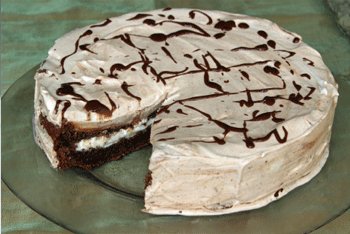 עוגת מוס גבינה ומוס שוקולד, כשרה לפסח