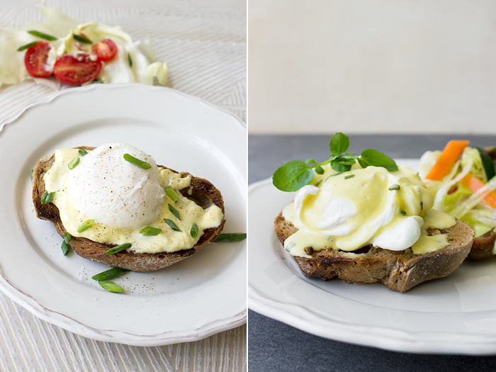 הטוב והמושחת. מימין ברוטב הולנדיז, משמאל עם מיונז